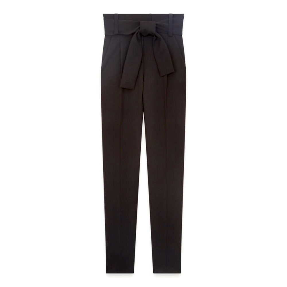 MAJE | Belted Black Trousers | sz french 40 / LG | NWT